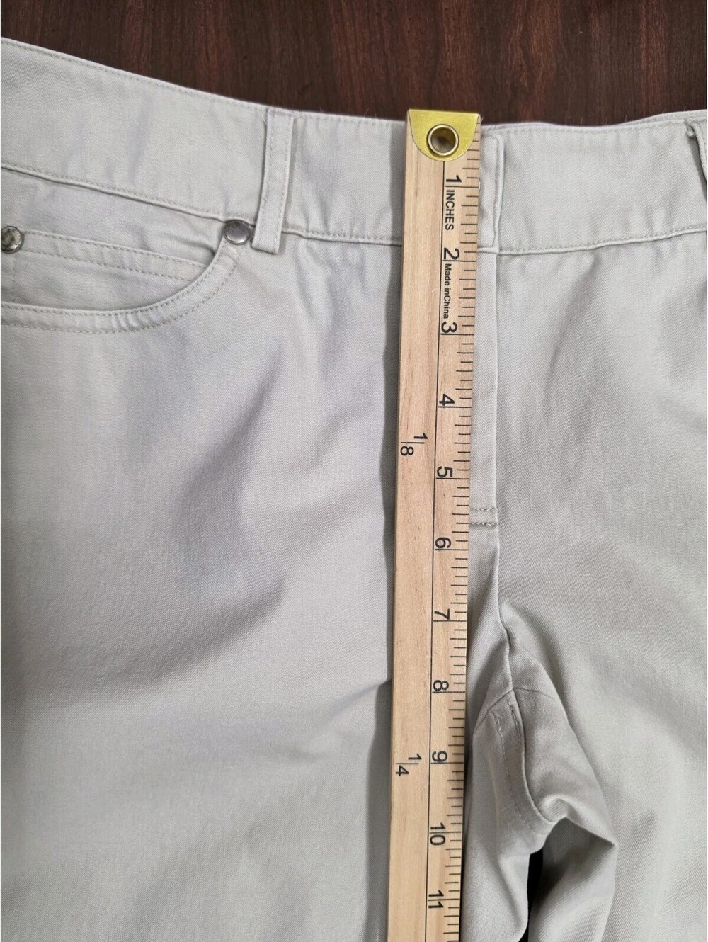 J. McLaughlin Women's Beige Straight Leg Pants Size 4 Casual Stretch Career Pant - Picture 5 of 7
